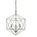 AF Lighting Bellini 3-Light Pendant Chandelier for Hardwire or Plug-In Swag Installation in Brushed Nickel