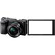 Sony Alpha 6400 | APS-C Spiegellose Kamera mit Sony 16-50mm f/3.5-5.6 Power-Zoom-Objektiv & PCKLM17.SYH Displayschutz für Alpha 6000 Systemkamera (7,6 cm (3 Zoll) Display)