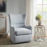 Madison Park Leda Light Blue 360 degree Swivel Glider Chair