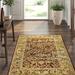 Brown 60 x 0.63 in Area Rug - Fleur De Lis Living Alger Oriental Handmade Tufted Wool Rust/Camel Area Rug Wool | 60 W x 0.63 D in | Wayfair