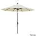 California Umbrella 9' Rd. Aluminum Patio Umbrella, Deluxe Crank Lift with Collar Tilt, Bronze Frame Finish, Sunbrella Fabric