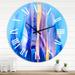 Designart 'Twisted Wavy Shapes Geometrical Digital Art' Modern wall clock