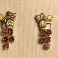 Disney Accessories | Minnie Mouse Earrings | Color: Gold/Pink | Size: Osg