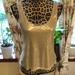 American Eagle Outfitters Tops | Aeo Gold Sequined Tank Top | Color: Cream/Gold | Size: S