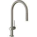 Hansgrohe - M54 - Mitigeur d'évier Talis avec douchette extractible, sBox, simili inox 72801800