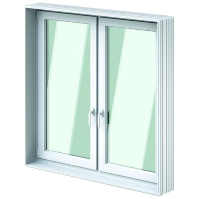 ACO Therm 3.0 Leibungskellerfenster Standard zweiflügelig für Fertigteilwerk mit 3-fach WSG, 25 cm, 150x150 cm