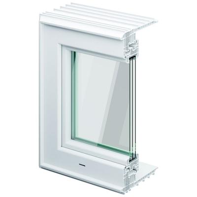 ACO Therm 3.0 Leibungskellerfenster passivhaustauglich mit 3-fach WSG, Anschlag links, 100x100 cm,40 cm