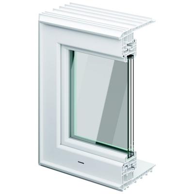 ACO Therm 3.0 Leibungskellerfenster einbruchhemmend mit 3-fach WSG, Anschlag links, 100x100 cm,20 cm