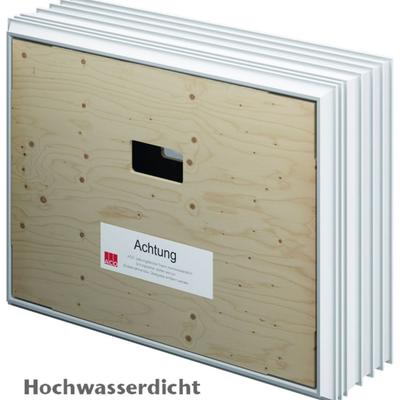 ACO Therm 3.0 Leibungskellerfenster Hochwasserdicht mit 3-fach WSG, Anschlag links, 25 cm,80x60 cm Image