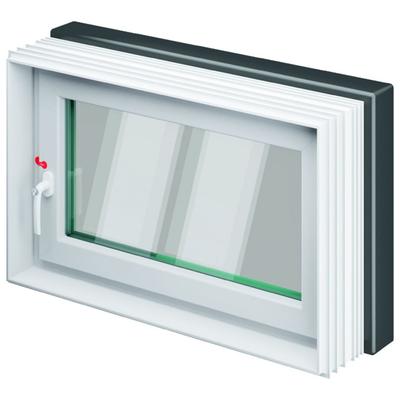 ACO Therm 3.0 Leibungskellerfenster HWD-S plus - Sanierung Hochwasserdicht mit 3-fach WSG, Anschlag links, 80x60 cm,ab 3