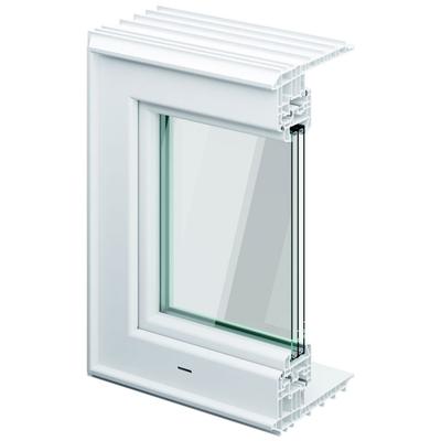 ACO Therm 3.0 Leibungskellerfenster Standard für Fertigteilwerk mit 3-fach WSG, Anschlag links, 20 cm,80x60 cm