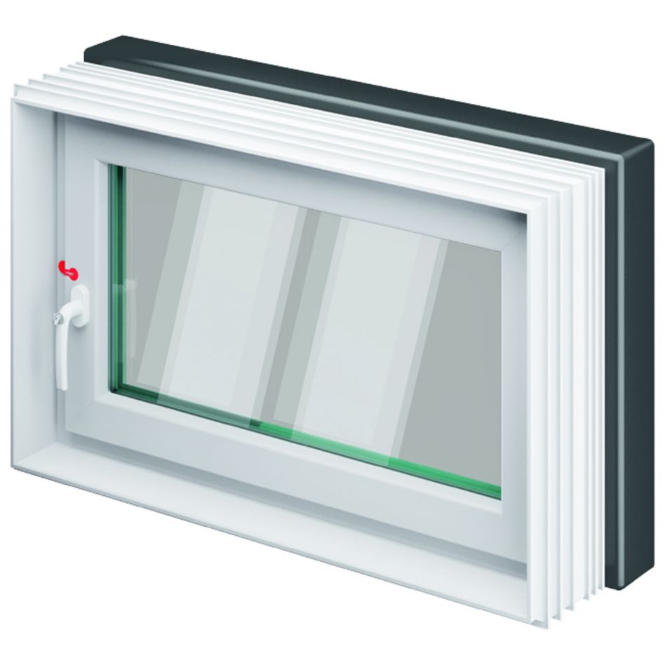 ACO Therm 3.0 Leibungskellerfenster HWD-S plus - Sanierung Hochwasserdicht mit 3-fach WSG, Anschlag rechts, 100x62,5 cm,ab 30 cm Image