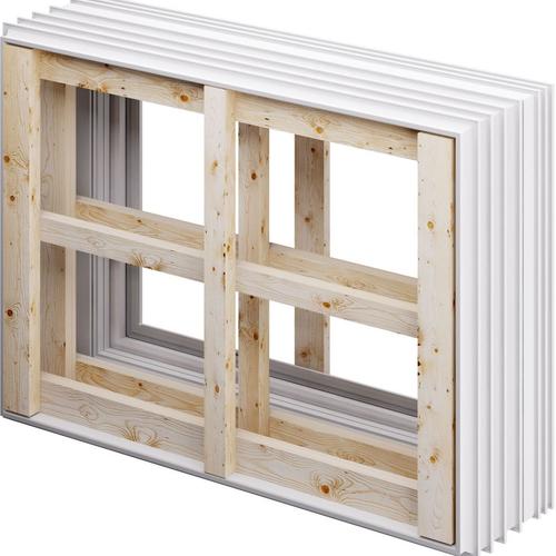 ACO Therm 3.0 Leibungsrahmen Standard für Ortbeton und Mauerwerk mit Holzaussteifung komplett, 24 cm, 100x75 cm Image