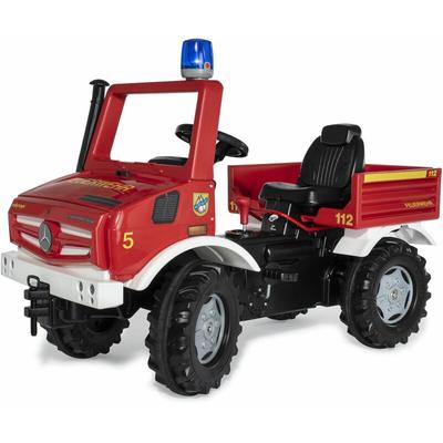 Rolly Toys - RollyToys Feuerwehr Unimog Tretfahrzeug für Kinder ab 3 Jahren, mit Blinklicht