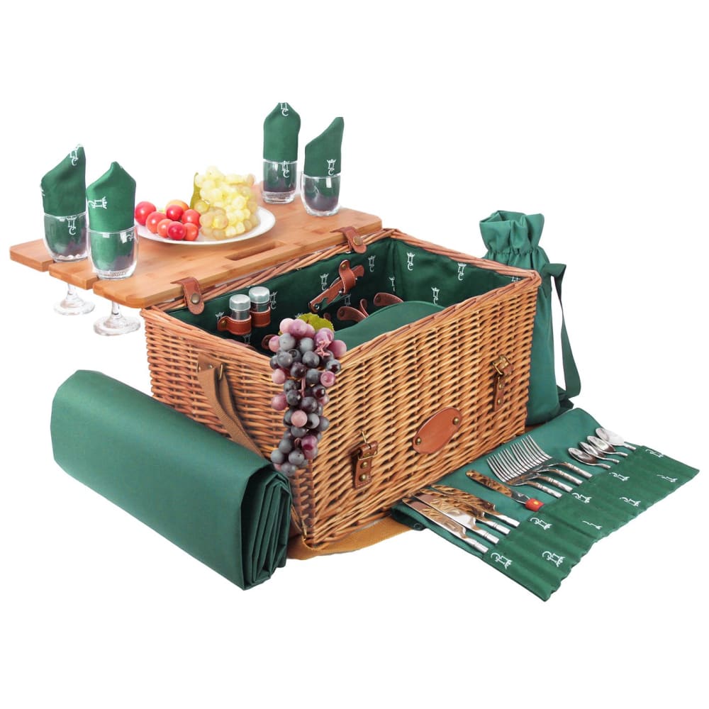 Panier picnic Saint-honoré 4 personnes vert foncé