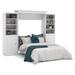 Versatile Queen Murphy Bed and 2 Storage Cabinets by Bestar