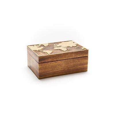 World Jewelry Box - 7" L, 5" W, 3" H