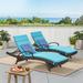 Wade Logan® Billur 79.5" Long Reclining Chaise Lounge Set w/ Cushions Wicker/Rattan in Black/Brown | 13.8 H x 27.5 W x 79.5 D in | Outdoor Furniture | Wayfair