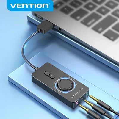 Vention-Carte son USB interface audio prise externe 3.5mm micro haut-parleur adaptateur pour