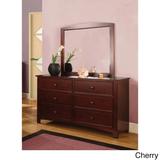 Hae Transitional Solid Wood 6-Drawer 2-Piece Dresser and Mirror Set by Furniture of America