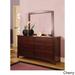 Hae Transitional Solid Wood 6-Drawer 2-Piece Dresser and Mirror Set by Furniture of America