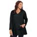 Plus Size Women's Hooded Tunic by Woman Within in Black (Size 30/32)