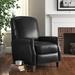 Three Posts™ Glen Ellyn 30" Wide Manual Club Recliner Stain Resistant/Genuine Leather in Brown | 42 H x 30 W x 37 D in | Wayfair