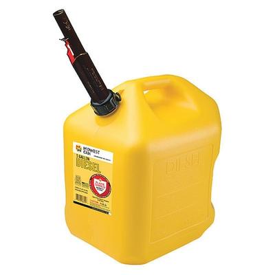 FLAME SHIELD 8610 Diesel Fuel Can,5 gal.,Self,Yellow,HDPE