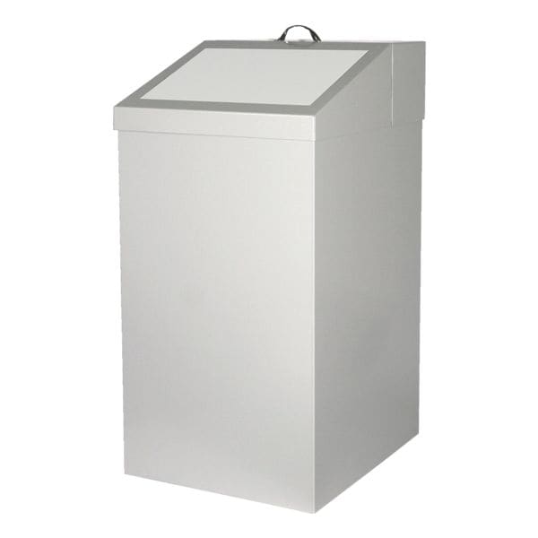 SZ Metall Abfalleimer 54 Liter weiß, 34x65x38 cm