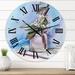 Designart 'Cherry Blossom In Glass Jar' Farmhouse wall clock