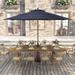 California Umbrella 11' Round Aluminum Crank Open Auto Tlit Patio Umbrella, Bronze Finish, Double Wind Vent.