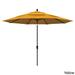 California Umbrella 11' Round Aluminum Crank Open Auto Tlit Patio Umbrella, Bronze Finish, Double Wind Vent, Sunbrella Fabric