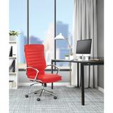 High Back Professional Managers Faux Leather Chair with Chrome Base and Removable Sleeves