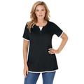 Plus Size Women's Layered-Look Tee by Woman Within in Black (Size 18/20) Shirt