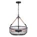 Breakwater Bay Crumpler 3 - Light Unique Geometric Chandelier Metal in Black/Brown | 21.5 H x 18.38 W x 18.38 D in | Wayfair