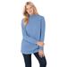 Plus Size Women's Perfect Long-Sleeve Mockneck Tee by Woman Within in French Blue (Size M) Shirt