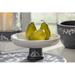 Fleur De Lis Living Zaria Wood Decorative Bowl in White/Gray Wood/Metal/Wire/Marble in Brown/Gray/White | 4.5 H x 9.75 W x 9.75 D in | Wayfair