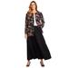 Plus Size Women's Perfect Long-Sleeve Cardigan by Woman Within in Black Floral (Size 4X) Sweater