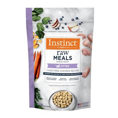 Instinct Freeze Dried Raw Meals for Kittens Grain Free Cage Free Chicken Recipe Cat Food, 9.5 oz.