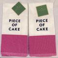 Kate Spade Kitchen | 2 Kate Spade "Piece Of Cake" Kitchen Towels Nwt | Color: Pink | Size: 17" X 28"