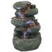Sunnydaze Indoor Stacked Rocks Design Illuminated Tabletop Fountain - 10.5-Inch - 10.50-In