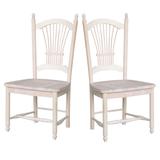 International Concepts Solid Wood Sheafback Dining Chairs, Set of 2