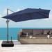 Patio Cantilever Umbrella Outdoor Hanging Offset Umbrella, Base Not Included