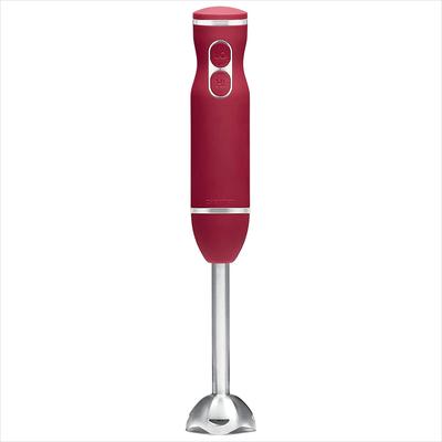 Chefman Immersion Stick Hand Blender with Stainless Steel Blades, Red
