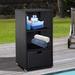 Outsunny Poolside PE Rattan Wicker Towel Valet Organizer Cabinet