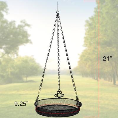 Bird Feeder Hanging Tray, Seed Tray for Bird Feeders, Great for Attracting Birds Outdoors, Backyard, Garden (Black)