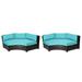 Barbados Curved Armless Sofa 2 Per Box