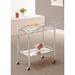 Coaster Furniture Shadix Chrome and Clear 2-tier Serving Cart