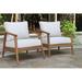 Birch Lane™ Akiva Deep Seating Group w/ Cushions Wood/Natural Hardwoods in Brown/Gray/White | Outdoor Furniture | Wayfair