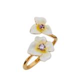 Kate Spade Jewelry | Kate Spade Precious Pansy Floral Ring | Color: Gold/White | Size: Various